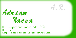 adrian nacsa business card